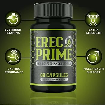 ErecPrime Male Enhancement high performance formula bottle with 60 capsules